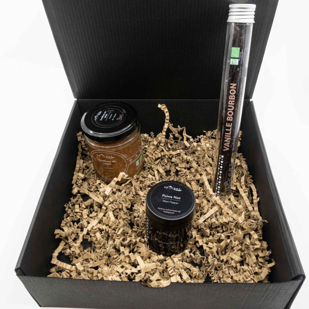Coffret découverte confiture avec de la vanille et du poivre