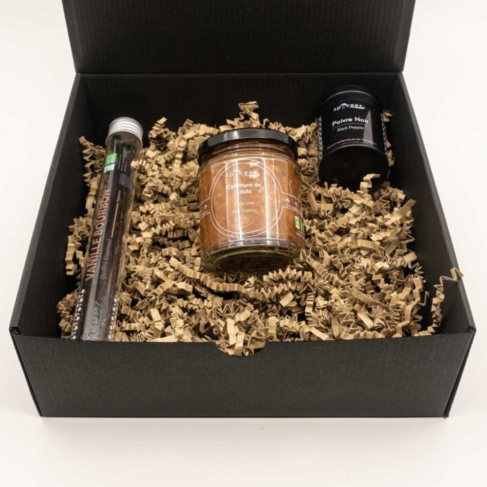 une autre vue du Coffret découverte confiture avec de la vanille et du poivre